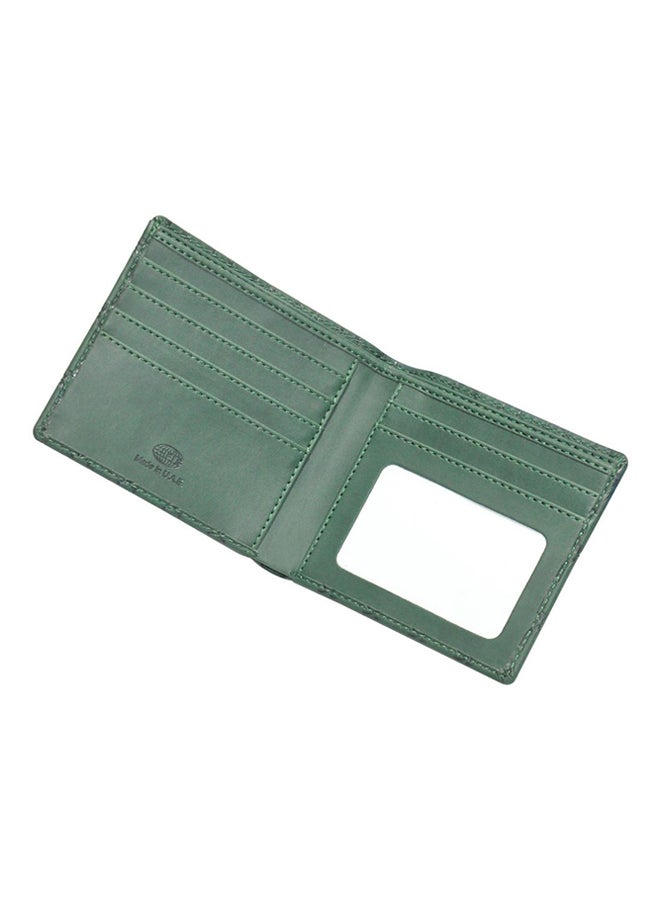 FIS Stitch detailed Bi-Fold Wallet Green - Image 1